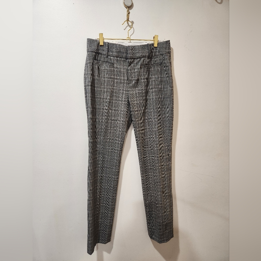 NWT Women's Calvin Klien Plaid Grey Pants Size 4